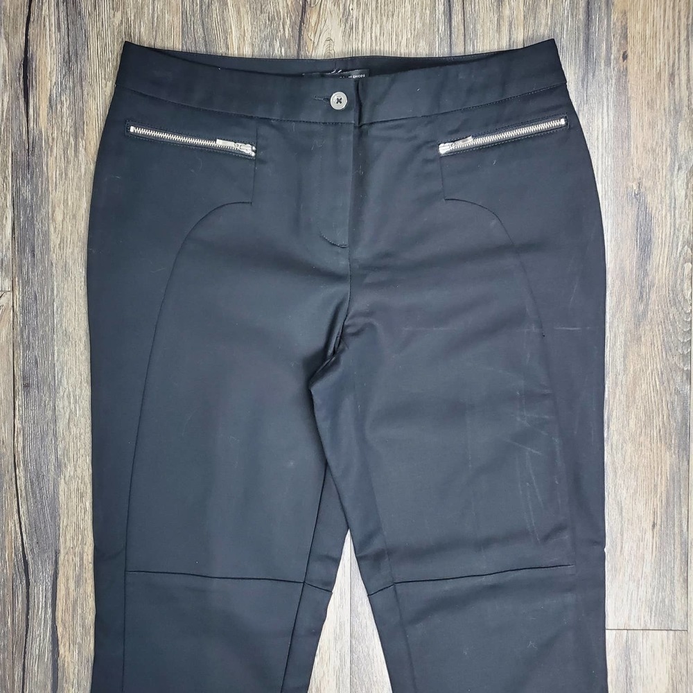 Black Label by Chico's Chino Tapered Black Dress Pants Size 4 - Picture 5 of 9